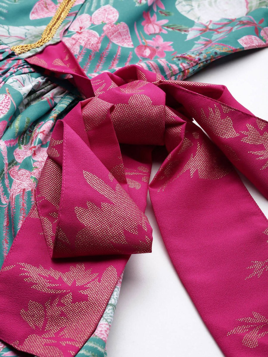 Ahalyaa Women's Traditional Wear Co-ods - Green - Distacart