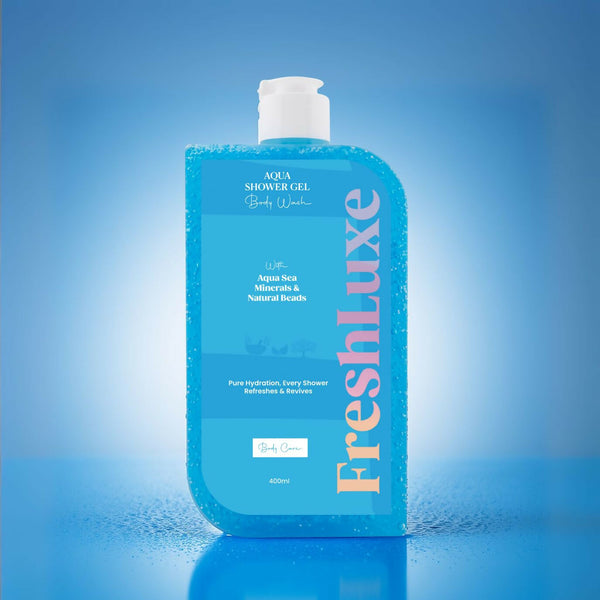 FreshLuxe Aqua Essence Shower Gel Intense Hydration & Exfoliation Cleanser