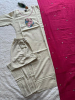 Thumbnail for Teeya Creation New Trendy Fancy Premium Kurta Set - Cream - Dista