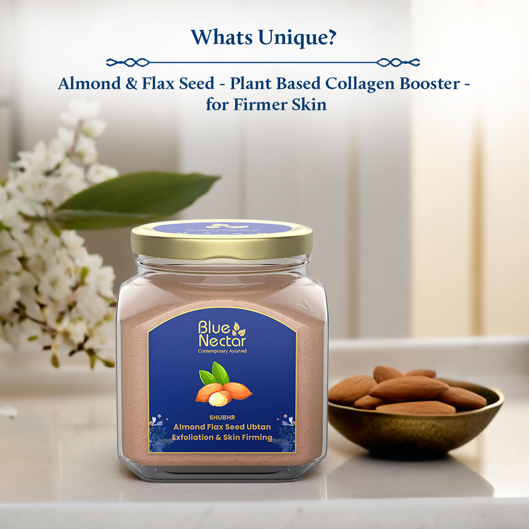 Blue Nectar Almond and Flax Seed Ubtan Face Mask - Distacart