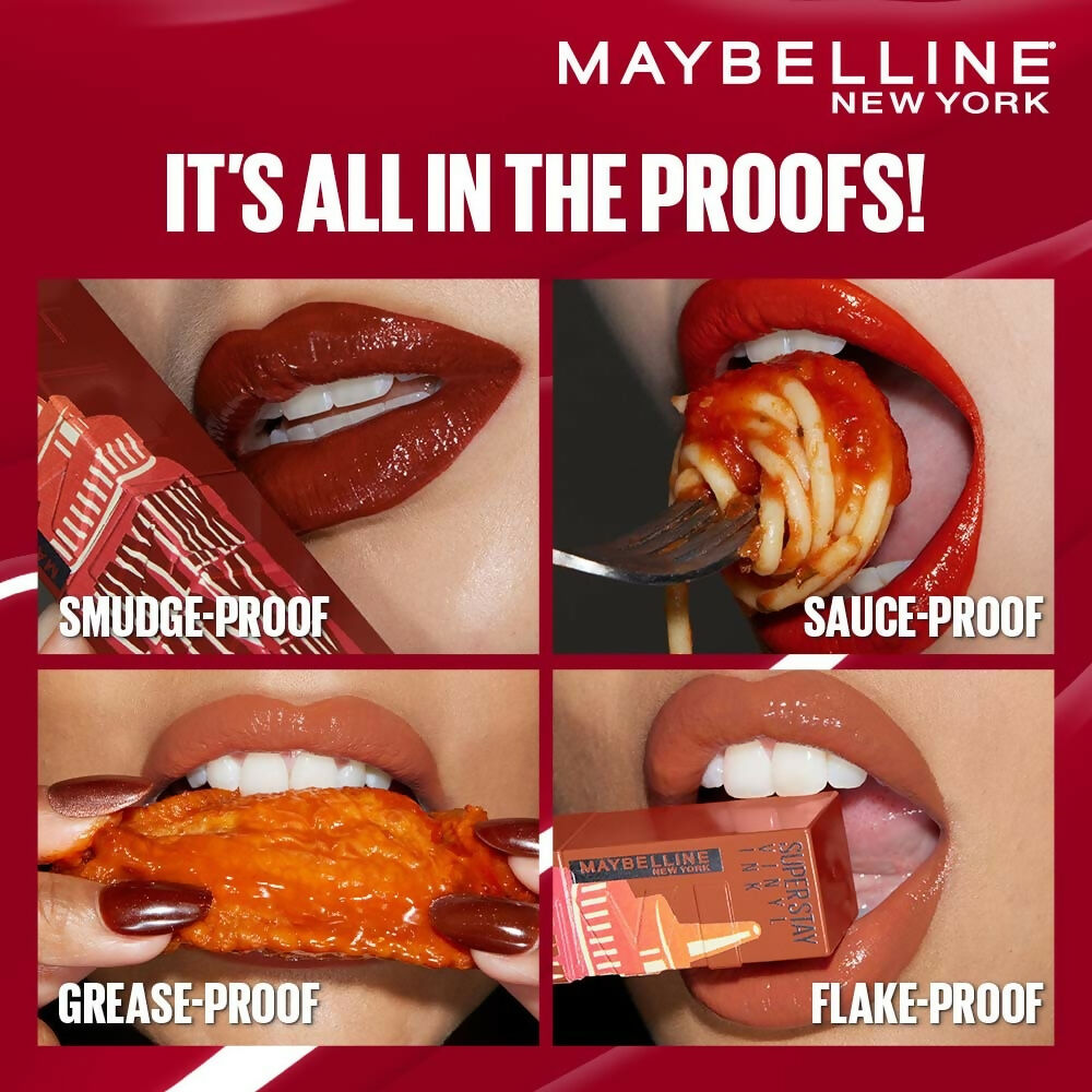 Maybelline New York Super Stay Vinyl Ink Liquid Lipstick, Instant Shine Lasts Up To 16H - Pomodoro Sauce - Distacart