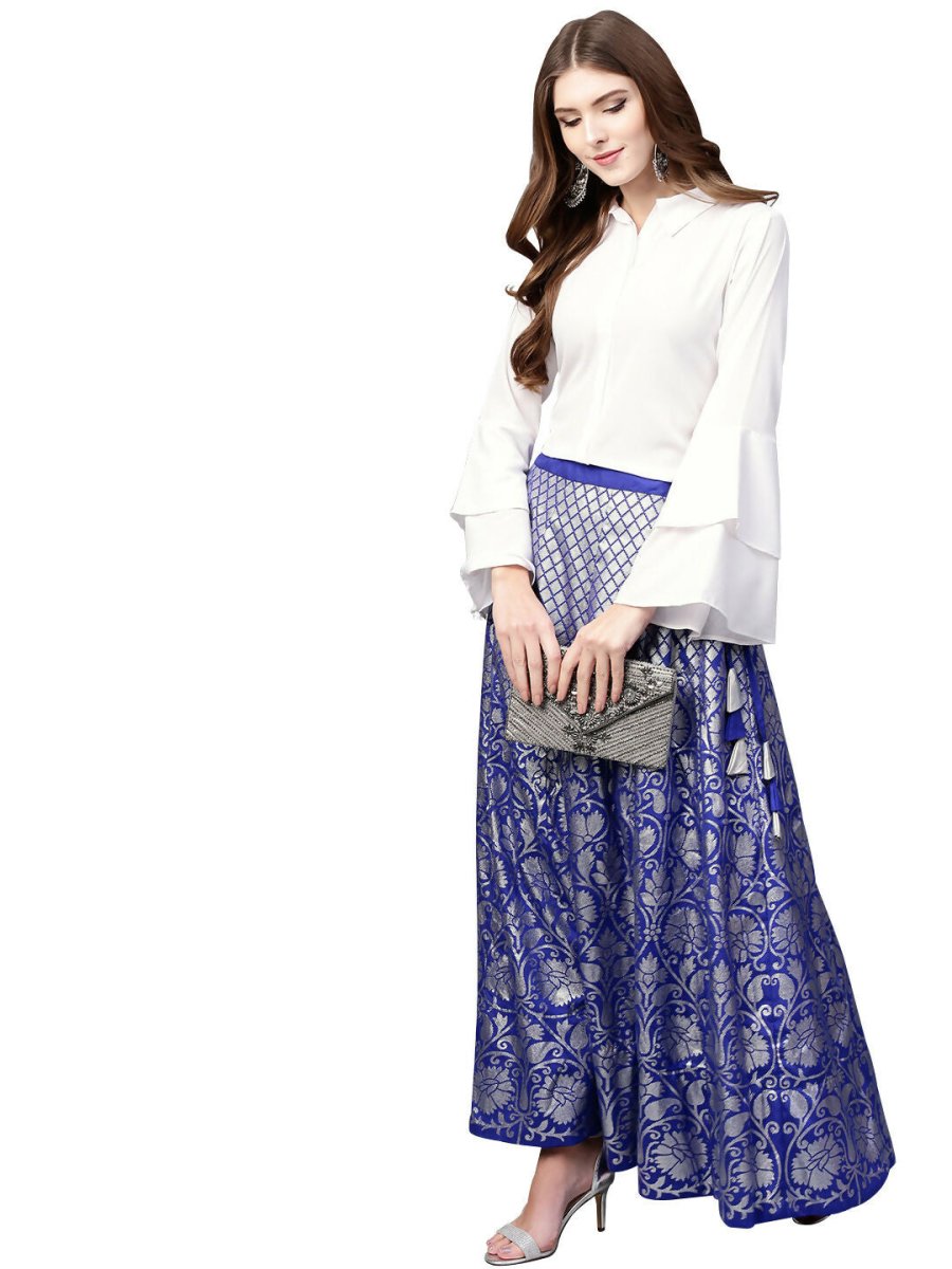 Ahalyaa Women's Traditional Wea Co-ods - White - Distacart