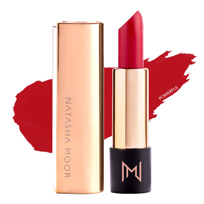 Natasha Moor Silk Suede Lipstick - Powerful - Distacart