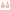 Nuyug 22K Gold-Plated Kundan & Pearl Studded Crescent Shaped Green Beads Chandbalis