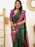 Thumbnail for Anouk Woven Design Zari Banarasi Saree