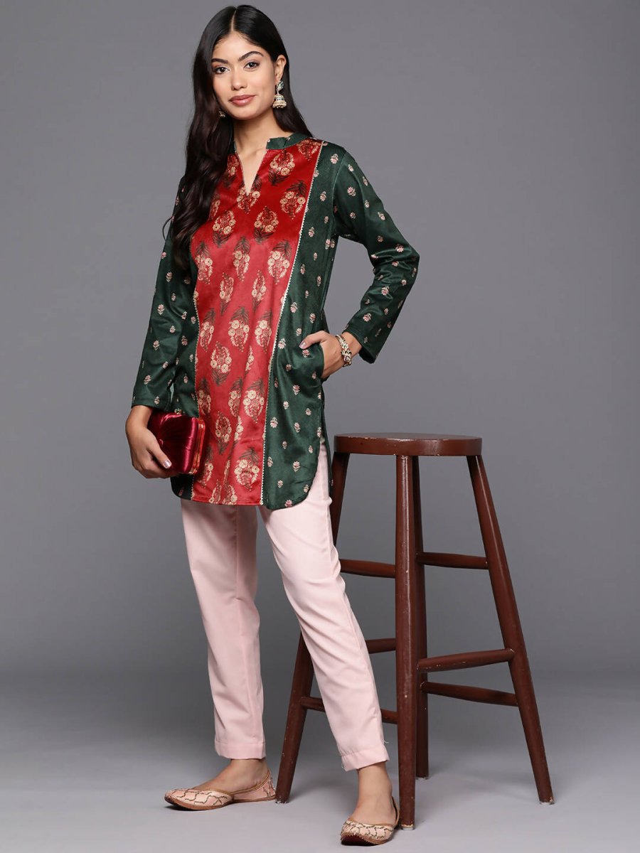 Ahalyaa Women's Traditional wear Tunic - Green - Distacart