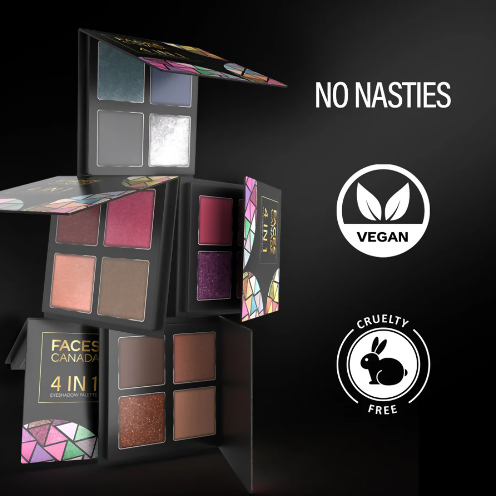 Faces Canada 4 in 1 Eyeshadow Palette - Moody Moon 06 - Distacart