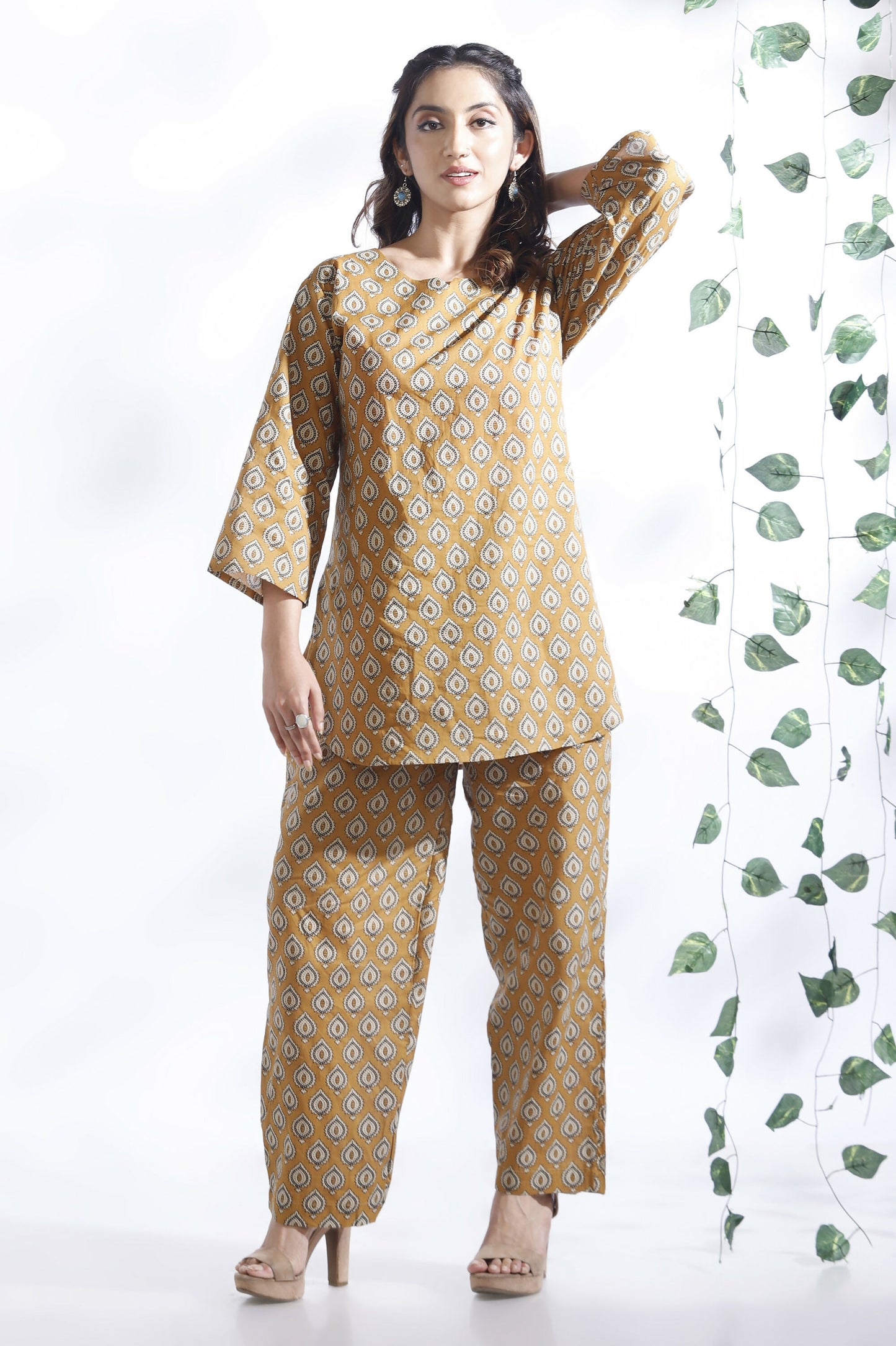 Breathables Yellow Butta Cotton Co-Ord Set - Dista