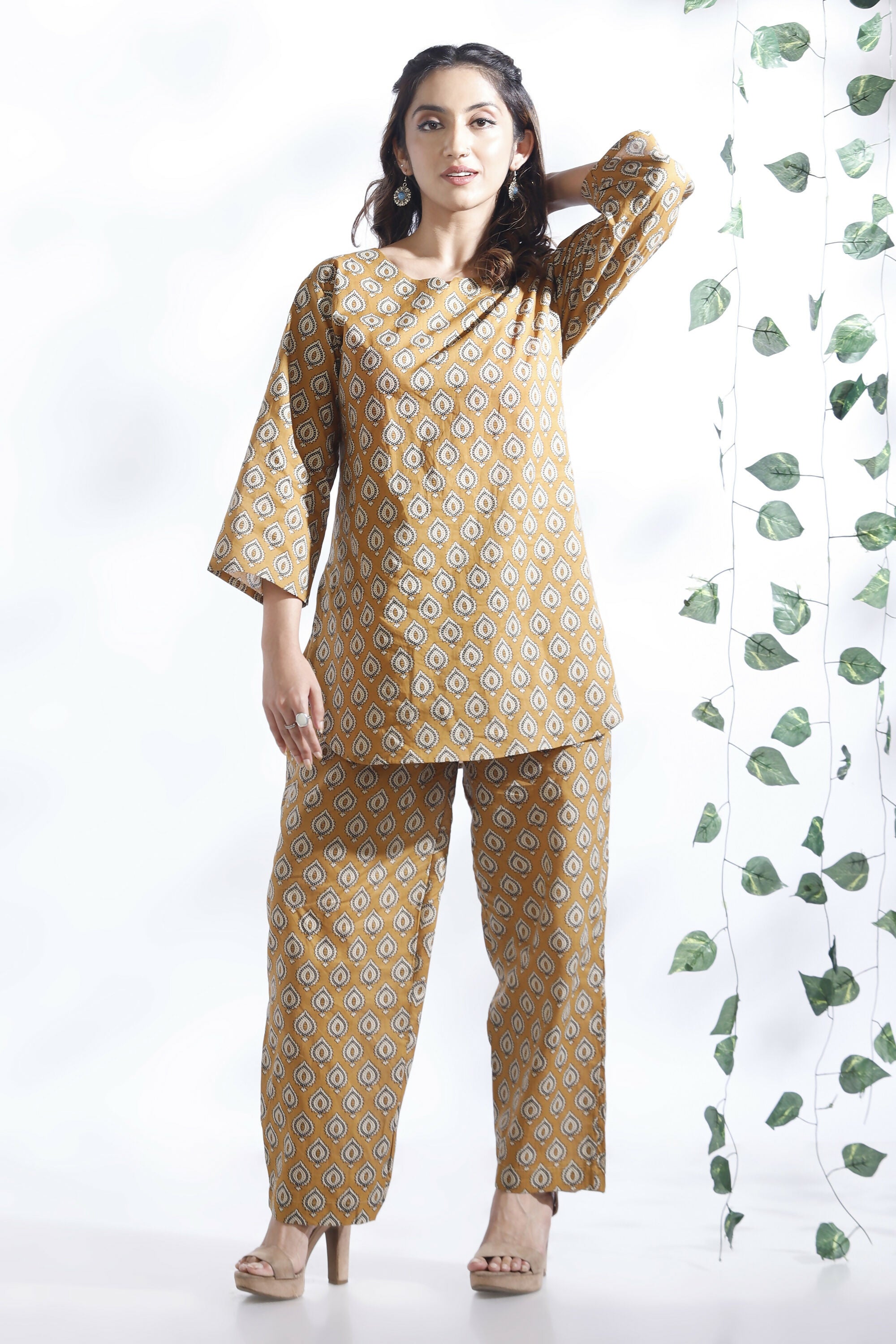 Breathables Yellow Butta Cotton Co-Ord Set - Dista