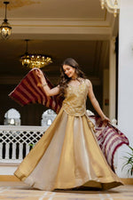 Thumbnail for Teeya Creation Multi Color Pure Banarasi Viscose Designer Mirror Work Lehenga Choli - Distacart