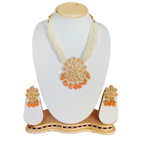 Thumbnail for White Multistrand Beaded Choker Jewellery Set By House of Ree