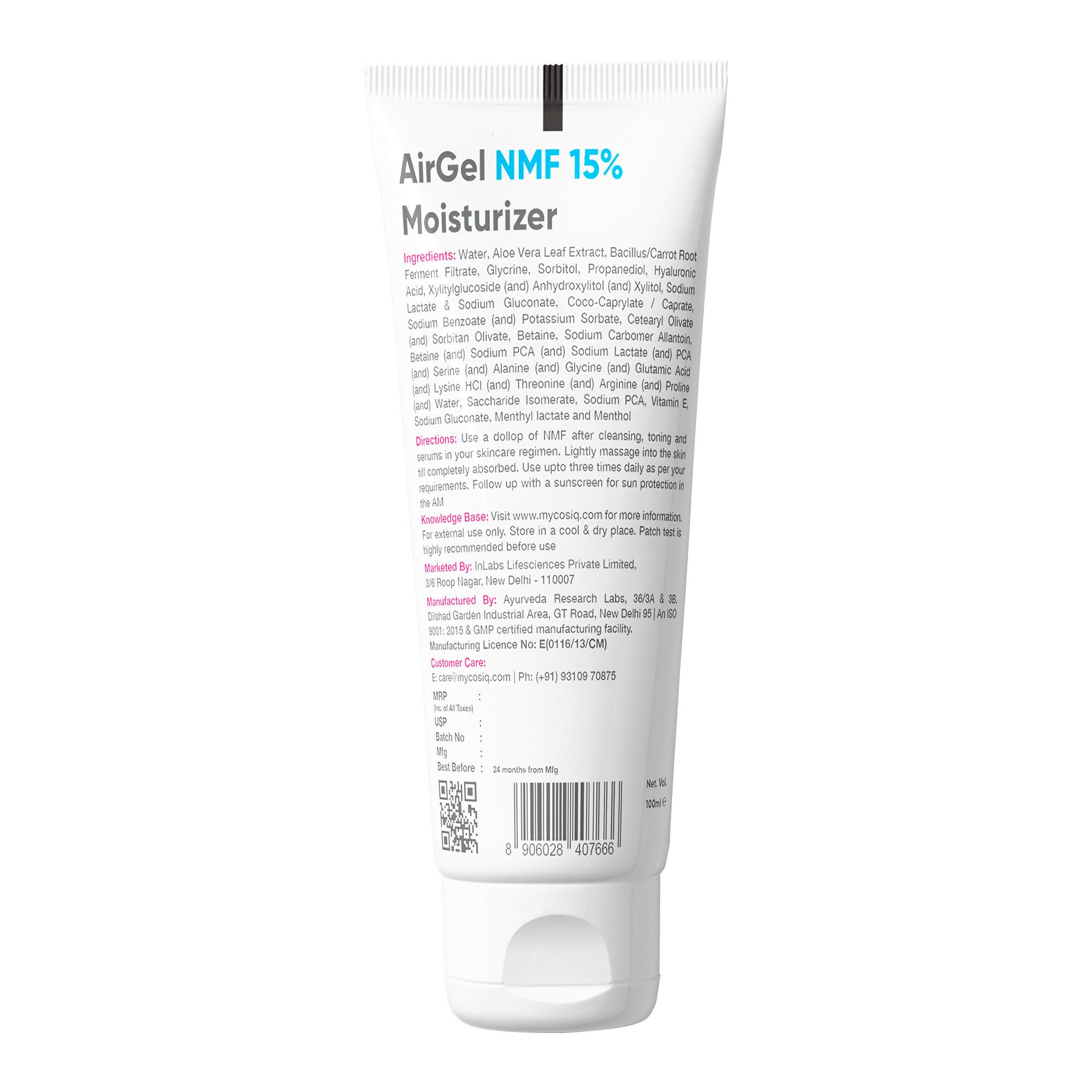 Cos-IQ AirGel NMF 15% for Oily Skin Moisturizer