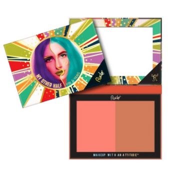 Rude Cosmetics My Other Half Duo Shade Face Palette - Yin And Yang - Distacart
