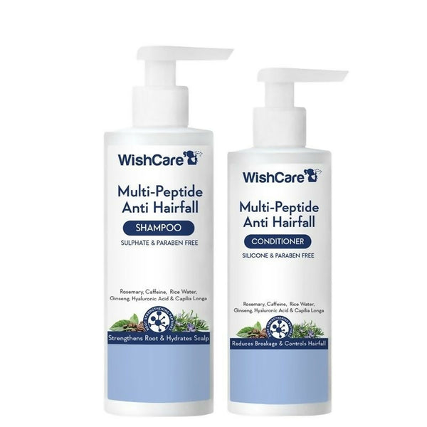 Wishcare Multi Peptide Anti Hairfall Shampoo + Conditioner Combo - Distacart