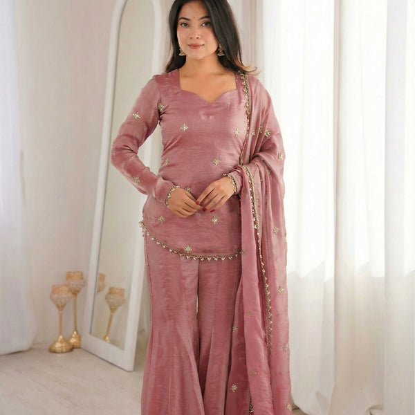 Teeya Creation Peach Fendy Silk Trending Party Wear Salwar Suit - Distacart