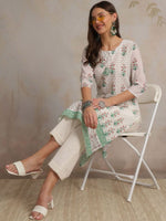 Thumbnail for Anouk Women Geometric Printed Mirror Work Kurta