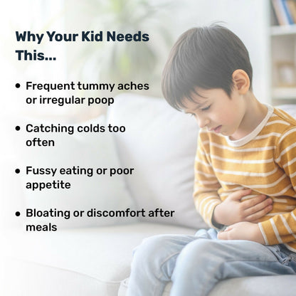 Miduty Probiotics+ Kids - Pre, Pro & Postbiotic, 6B CFU, Sunfiber, Butyrate – Gut & Immune Support - Distacart