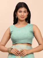 Thumbnail for Astita Linen Cotton Sea Green Saree