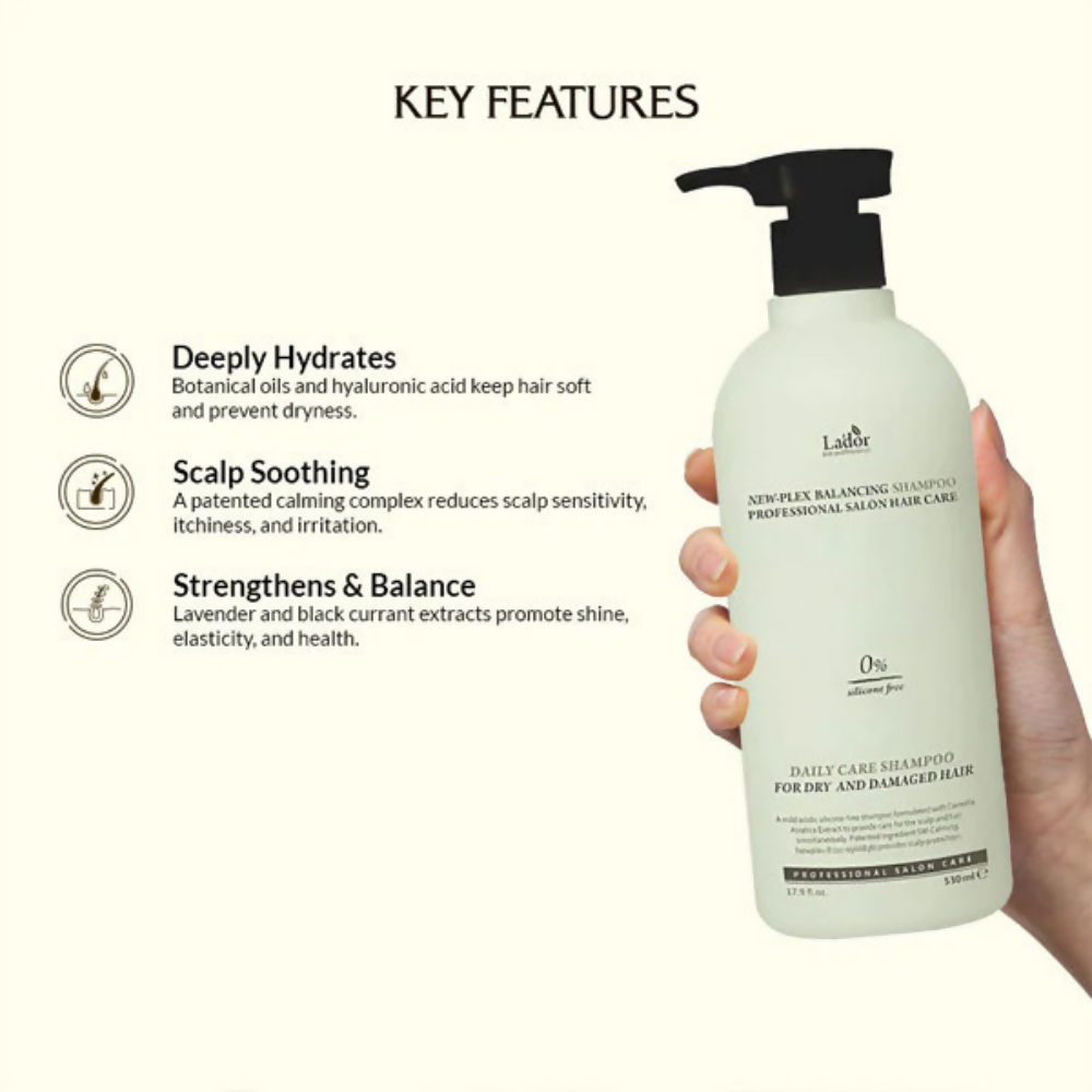 La'dor Newplex Balancing Shampoo - Scalp Soothing Korean Shampoo for Dry Hair - Distacart