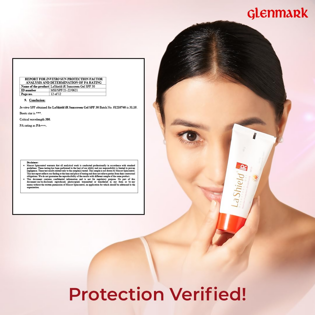 La Shield IR SPF 30 PA +++ Mineral Sunscreen Gel - Distacart