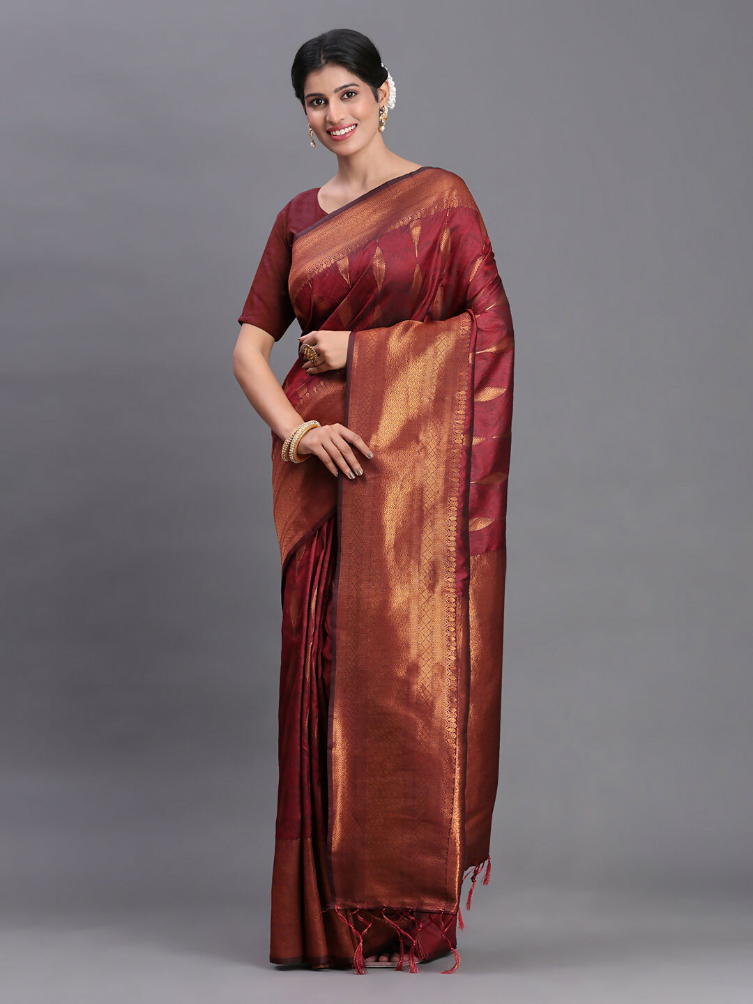 Astita Silk Maroon Saree