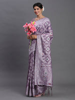 Thumbnail for Astita Linen Cotton Violet Saree