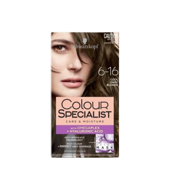 Schwarzkopf Colour Specialist Permanent Hair Colour - 6.16 Cool Dark Blonde - Distacart