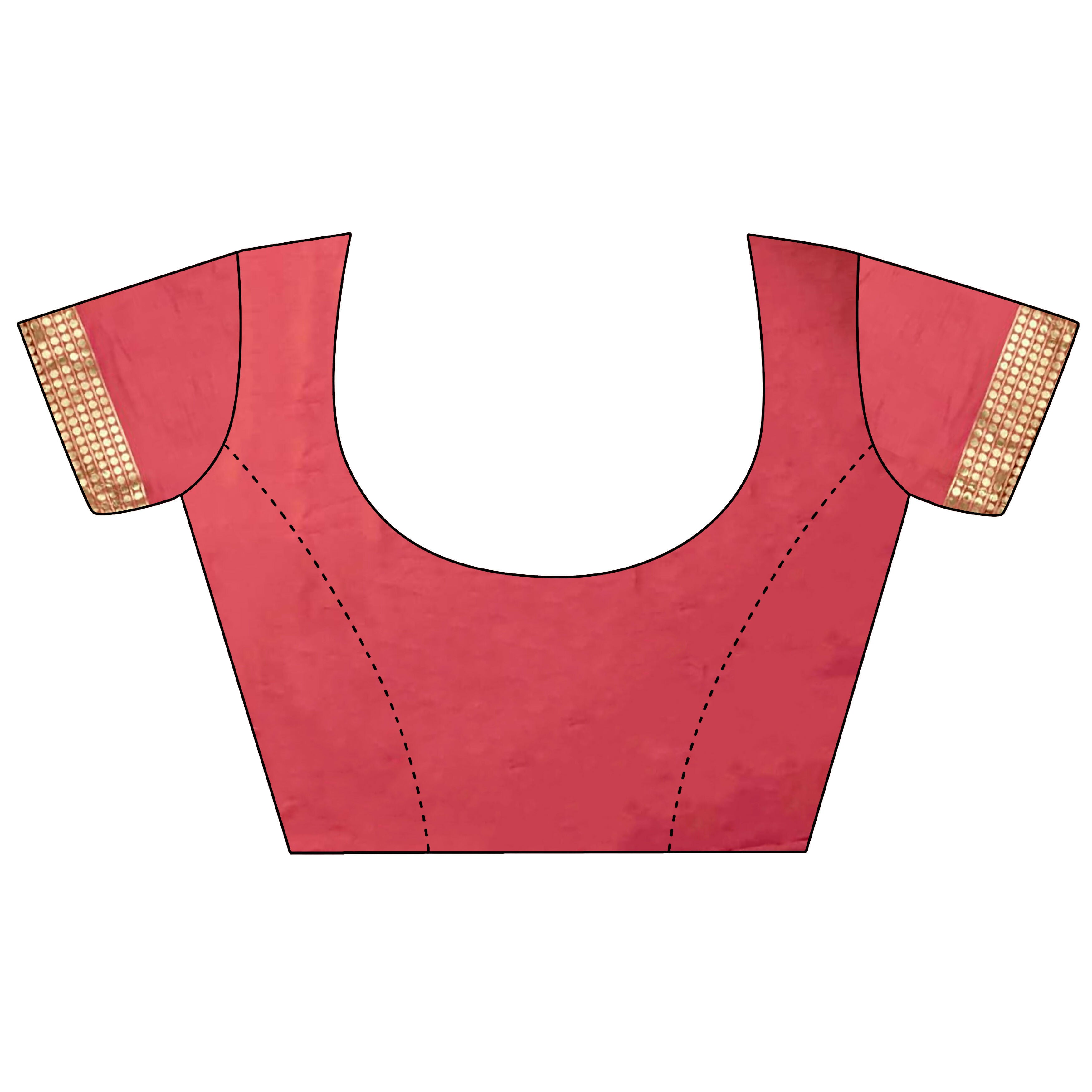 Joban Fashion Light Pink Banarasi Soft Lichi Silk Paisley Saree