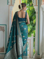 Thumbnail for Preksha Creation Banarasi Soft Silk Women Dark Blue Saree - Distacart