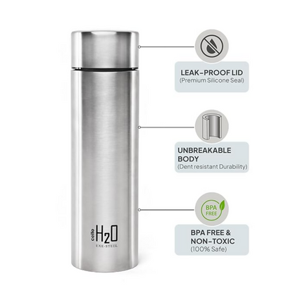 Cello H2O Stainless Steel Water Bottle - Dista