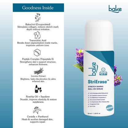 Bake StriErase™ Stretch Marks Removal Roll-On Serum - Distacart
