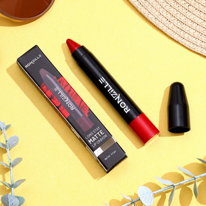 Ronzille Long Stay Matte Lip Crayon - Cherry Wood - Dista