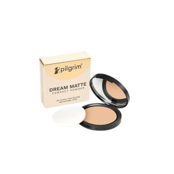 Pilgrim Dream Matte Compact Powder For Medium Skin Tone Golden Beige - Distacart