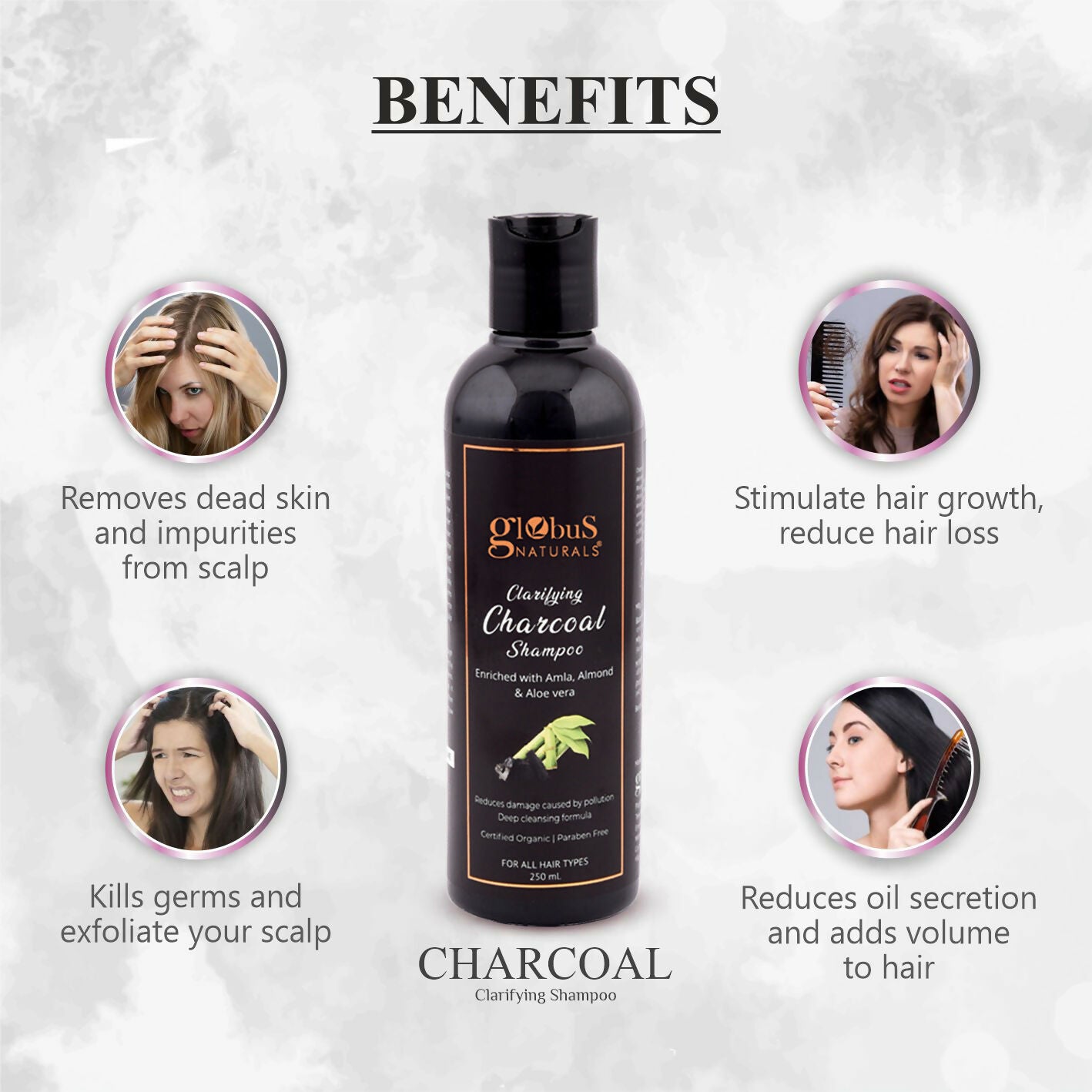 Globus Naturals Charcoal Shampoo - Distacart
