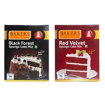 BAKERS Black Forest Sponge Cake Mix , Red Velvet Sponge Cake Mix - Dista
