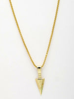 Thumbnail for NVR Men's Arrow Shaped Gold Plated Pendant with Chain - Distacart