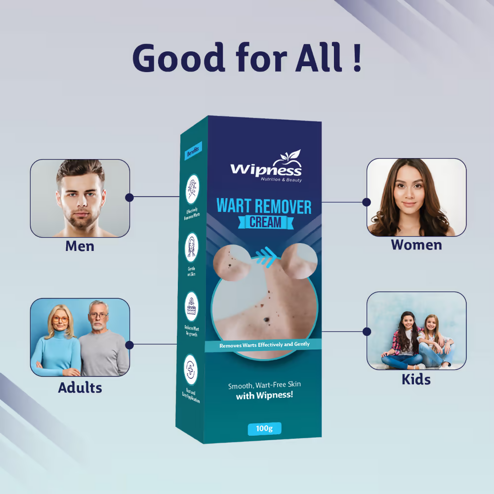 Wipness Natural Wart Remover Cream For Men & Women - Distacart