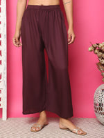 Thumbnail for TAG 7 Women Flared Wide Leg Palazzos - Distacart