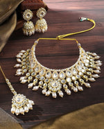 Thumbnail for Jewel City Kundan Pearl Choker Necklace Set with Jhumka Earrings | Indian Bridal Jewelry for Women – Festive & Wedding Wear