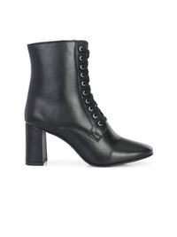 Thumbnail for Delize Women Round Toe Block-Heeled Winter Lace-Ups Boots