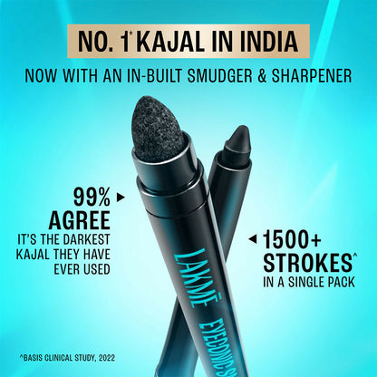 Lakme 9-5 Eyeconic Smokey Kajal - Black - Distacart