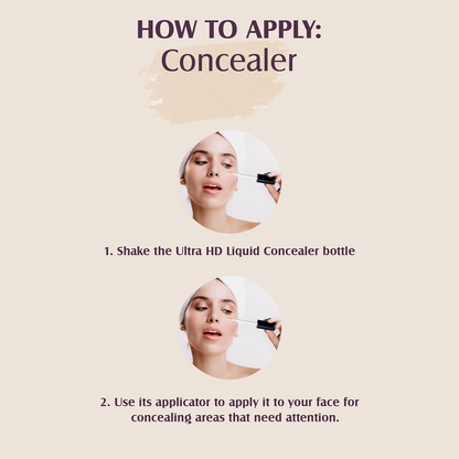 Glam21 Ultra HD Liquid Concealer for HD Finish - Medium Warm - Distacart