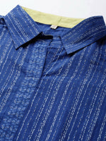 Thumbnail for Ahalyaa Women Blue Cotton Printed Tunic - Distacart