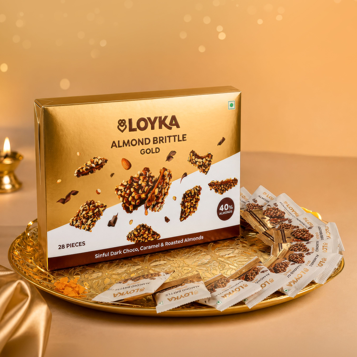 Loyka Almond Brittle Gold 28 Pcs Box