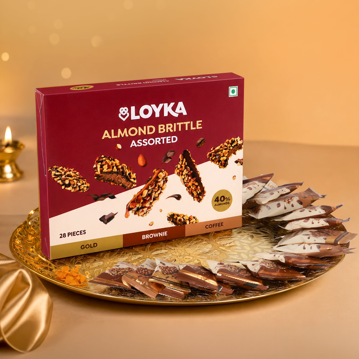 Loyka Almond Brittle Assorted 28 Pcs Box