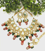 Thumbnail for Joban Fashion Hand Made High Quality Gold Plated Base Metal Alloy Kundan Stone Studded Kundan Jewellery Set - Distacart