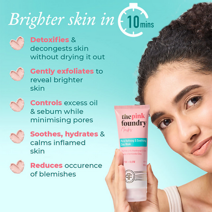 The Pink Foundry Pore Refining & Soothing Clay Mask - Distacart