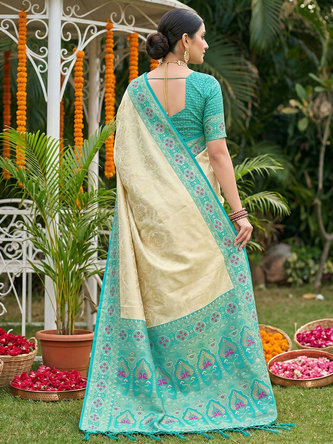 Shree Shyam Fashion Sky Blue Soft Silk Saree - Dista