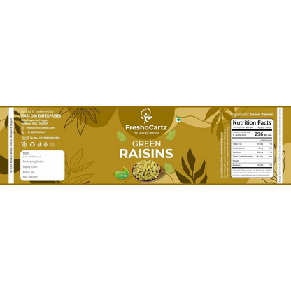 FreshoCartz California Almonds & Green Raisins Combo - Dista