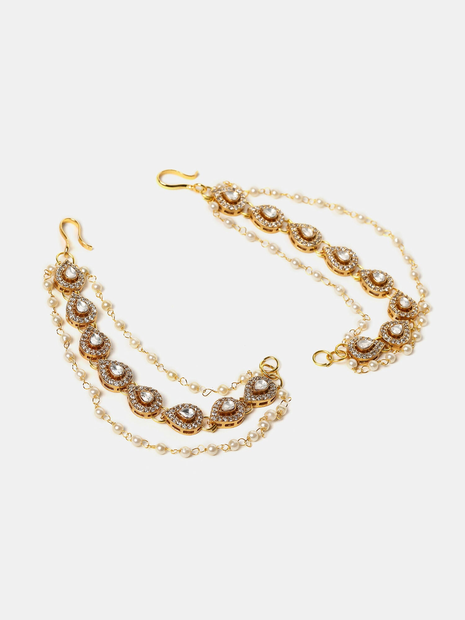 Ruby Raang Gold Plated Ear Chain - Distacart